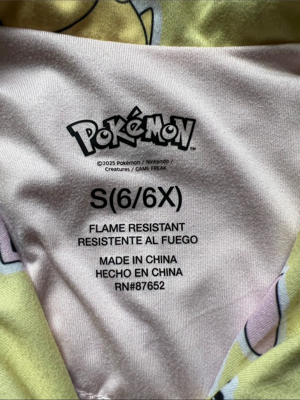 Pokemon Girls Matching Summer Pajamas with Multicolor Character Prints Size 6 - Picture 5 of 10